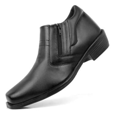 Imagem de Bota Social Masculina Zíper Cano Baixo Moderna Confortável - Bota Calce Facil (Preto, BR, Adulto, Numérico, 44)