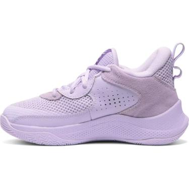 Imagem de Under Armour Unissex-Child Pre School Curry 3z 24 Camurça, (500) Roxo sal/roxo/branco, 11.5 Little Kid