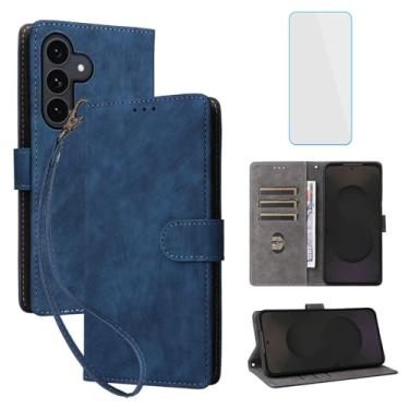 Imagem de IUQXU Capa carteira para celular Samsung Galaxy A57 5G com protetor de tela [bloqueio RFID] couro flip porta-cartão com suporte para celular feminino masculino para Galaxy A 57 57A A57 Samsung