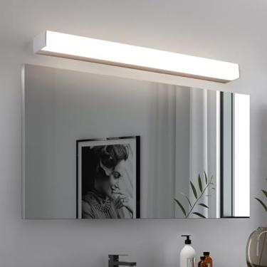 Imagem de Luz de espelho LED banheiro longas arandelas modernas alumínio à prova d'água lâmpada de parede iluminação de imagem lâmpada de maquiagem banheiro iluminação de parede sala de estar quarto (luz neutra