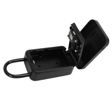 Imagem de RiToEasysports Caixa de Fechadura Com Chave, Liga de Alumínio, Fechadura de Combinação de 4 Dígitos, à Prova d'água e Portátil, Ideal para Casa, Garagem, Aluguel por Temporada e Acesso Seguro (Preto)