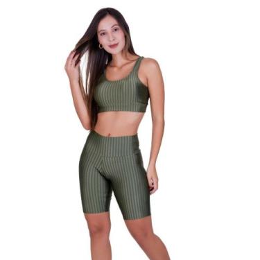 Imagem de Conjunto Top com Bojo e Bermuda Fitness 3D - C12 CONJUNTO BRUNA - BY T