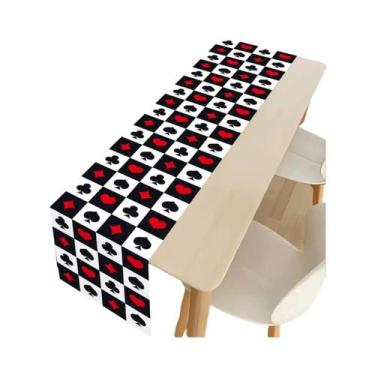 Imagem de Toalha De Mesa Xadrez Preto E Branco Para Festa De Futebol, Em Poliést
