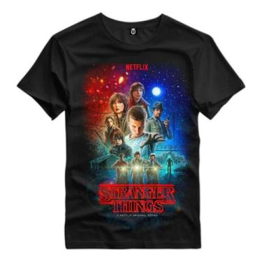 Imagem de Camiseta Unissex e Infantil Estampada Stranger Things Algodão Premium 
