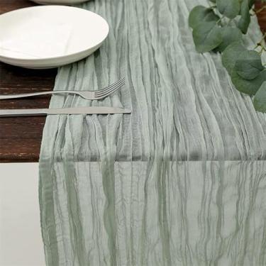 Imagem de Bandeira de mesa transfronteiriça tecido plissado balinês wabi-sabi bandeira de mesa estilo boêmio toalha de mesa decoração de festa de casamento casa