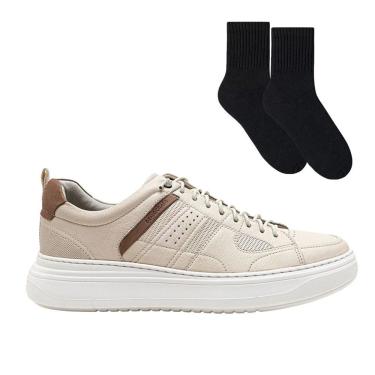 Imagem de Kit Sapatênis Democrata Joe Ultra Light Masculino + Par de Meia