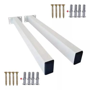 Imagem de Kit Suportes Parafusos Pia Balcão Bancada Mao Francesa 50cm