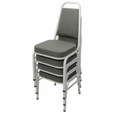 Imagem de Kit Com 4 Cadeiras Empilháveis Linha Hotel Plus Cinza