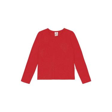 Imagem de Blusa básica infantil menina em cotton Brandili Vermelho