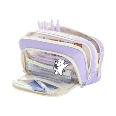 Imagem de Estojo De Lápis De Grande Capacidade Com Múltiplas Camadas, Bolsa De A