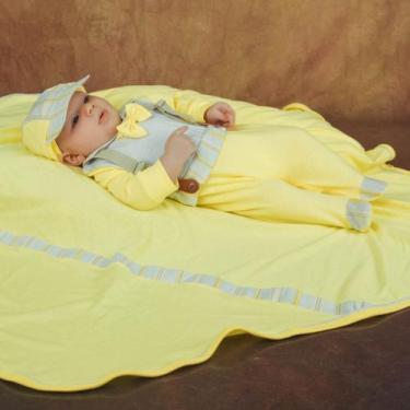 Imagem de Saída maternidade menino amarelo - pequeno charme, P, Amarelo