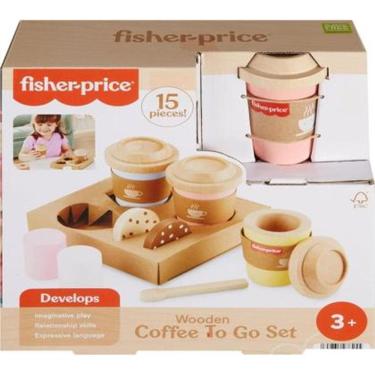 Imagem de Fisher Price Madeira Primeiro Cappuccino Mattel 15 Pçs HXT85
