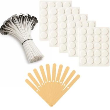 Imagem de Kit Completo Pavio Velas Artesanais A2020 São Vitor 100 Pavios + 100 A