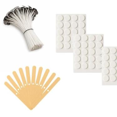 Imagem de Kit Completo Pavio Velas Artesanais A2020 São Vitor 50 Pavios + 50 Ade