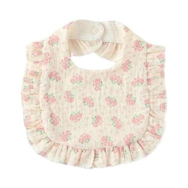 Imagem de Babador De Algodão Floral Com Babados Estilo Coreano, Toalha Macia Par