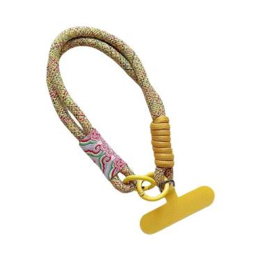 Imagem de Cordão De Pulso Universal Artesanal Para Celular, Alça Curta Decorativ