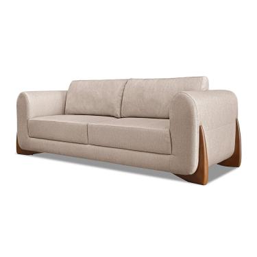 Imagem de Sofá Jobim 3 Lugares 2,00 Linho Rustico Areia - Lucadi Home