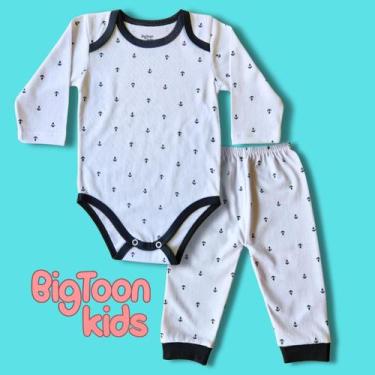 Imagem de Conjunto Body Manga Longa e Calça Malha Estampado Para Bebê - BigToon 