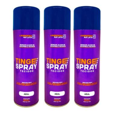 Imagem de Kit 3 Tinta de Tecidos Roupas Estofados Carpetes Tingespray Tecidos 30