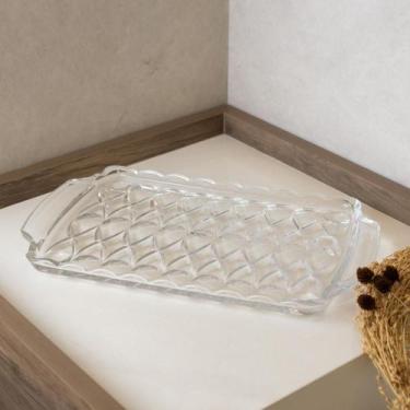 Imagem de Bandeja com Alça Wolff Angel de Cristal 35cm x 21cm x 3cm