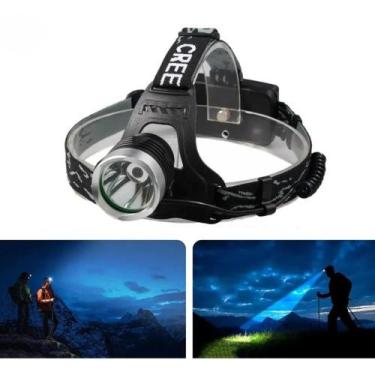 Imagem de Lanterna de Cabeça Profissional T6 LED High Power  Recarregável, Resis