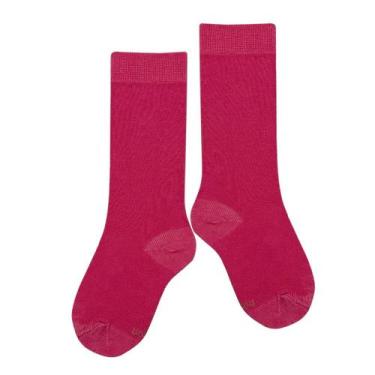 Imagem de Meia 3/4 Infantil Cano Longo Colorida Lisa - Rossini, 29-34, Pink
