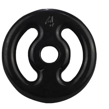 Imagem de Anilha 4KG Emborrachada IBJ - Peso Musculação 4Kg-Unissex