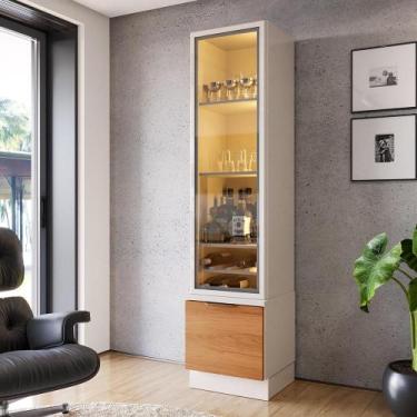 Imagem de Cristaleira Reflecta Noble 2 Portas com Espelho e Fita LED em MDP/MDF 