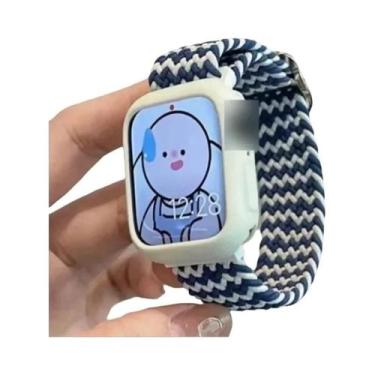 Imagem de Pulseira De Nylon Trançada Coreana Fofa Para Apple Watch Compatível Co