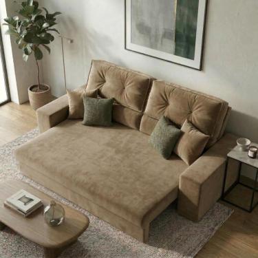 Imagem de Sofá Retrátil Reclinável 3 Lugares Suede 1,70m Hera