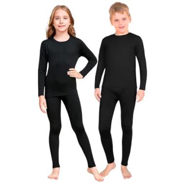 Imagem de Kit Frio Conjunto Termico Pelinho Elasticidade Segunda Pele Adulto Infantil Unissex (Preto, Infantil G (Tam. 9-12 ANOS))