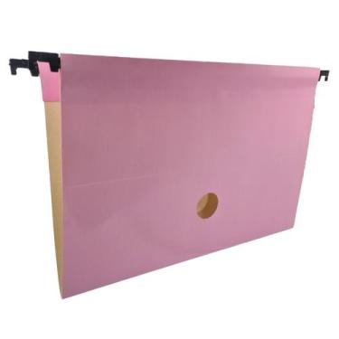 Imagem de Pasta Suspensa Collor Plus Plastificada Cor Rosa Pastel 10UN - TP Past
