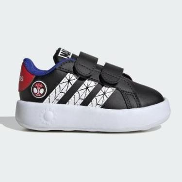 Imagem de Tênis Adidas Marvel Grand Court Homen-Aranha Infantil Preto-Masculino