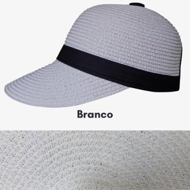 Imagem de Chapéu Feminino De Palha Boné Para Praia/Sol Com Regulagem De Tamanho 