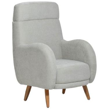 Imagem de Poltrona de Amamentação Fixa Pés Manu Ternura D02 Linho Verde Claro C-