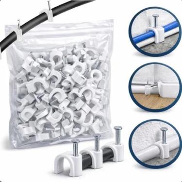 Imagem de Kit 500 Grampos Fixadores De Fios Com Prego De Aço 8/10mm - - B-TEK, 8