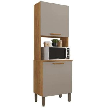 Imagem de Paneleiro New Valencia 2 Portas Salleto Cor Cinamomo Off White, Cinamo