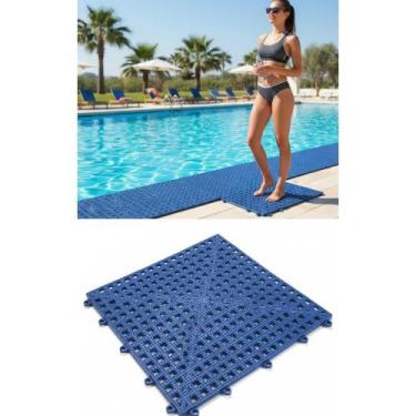 Imagem de Piso Emborrachado 30x30cm Azul: Segurança e Conforto (6 Un.) - Congrat