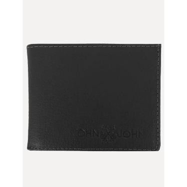 Imagem de Carteira John John Masculina Couro Basic Down Logo Key Preto-Masculino