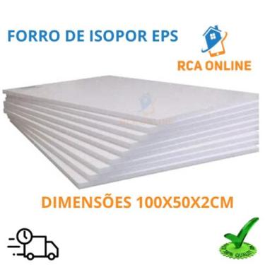 Imagem de Forro Isopor Liso para Teto/Parede - 10 Placas - Isolante Térmico e Ac