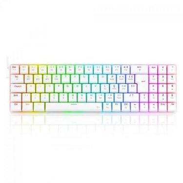 Imagem de Teclado Mecânico Gamer Redragon Ashe, RGB, Switch Brown, Branco - K626-KB-W (BROWN)-Unissex