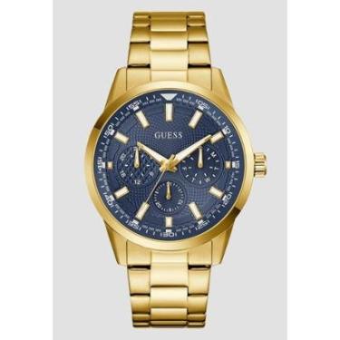 Imagem de Relógio Redondo Analógico Aço Azul e Dourado-Masculino