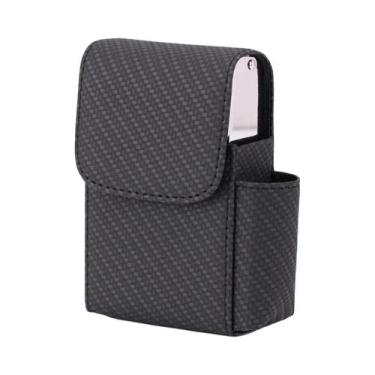 Imagem de Estojo De Cigarros Masculino Em Couro PU Com Isqueiro a Gás Butano, Ca