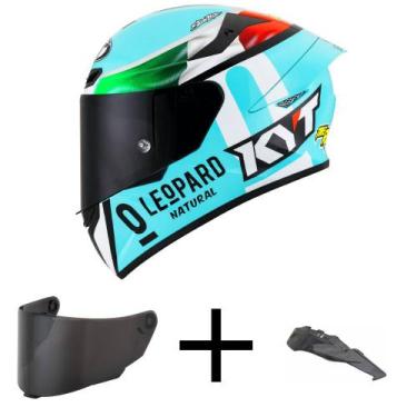 Imagem de Capacete KYT TT Course Dennis Foggia Réplica Mais Viseira Fumê e Spoil