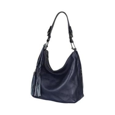 Imagem de Bolsa De Ombro Grande Em Couro Legítimo Vermelho Com Franjas Para Mulh