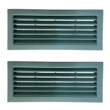 Imagem de Grade Ventilação Retangular Verde Encaixe 30x13 Exaustores - MARELAGO