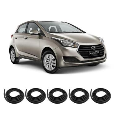 Imagem de Kit Borracha Vedação Das 4 Portas + Borracha Do Porta Malas HB20 E HB2