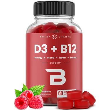 Imagem de Gomas NutraChamps Vitamina D3 e Vitamina B12 60 unidades-Unissex