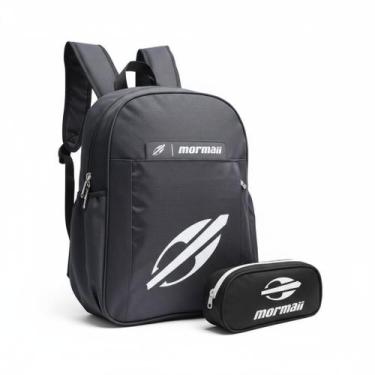 Imagem de Kit Mochila Masculina Casual Reforçada Espaço Notebook e Estojo Mormai