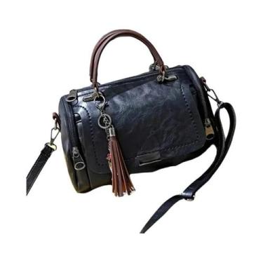 Imagem de Bolsa Feminina Crossbody com Borla e Grande Capacidade - Com Zíper e A